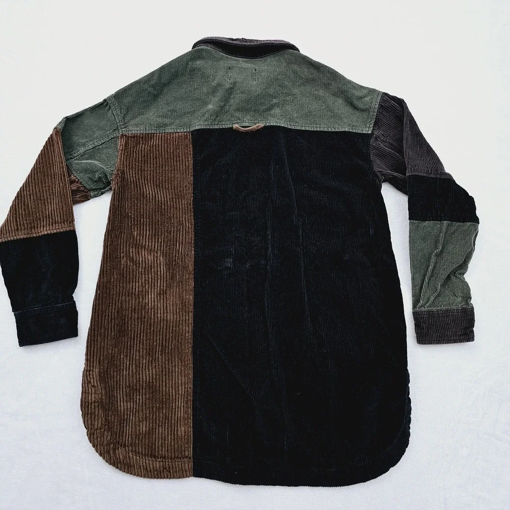 BDG Urban‎ Outfitters Royce Corduroy Patchwork Shirt Jacket Shacket Oversized XS